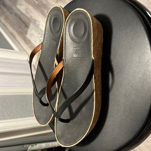 FitFlop Leather Cork Wedge